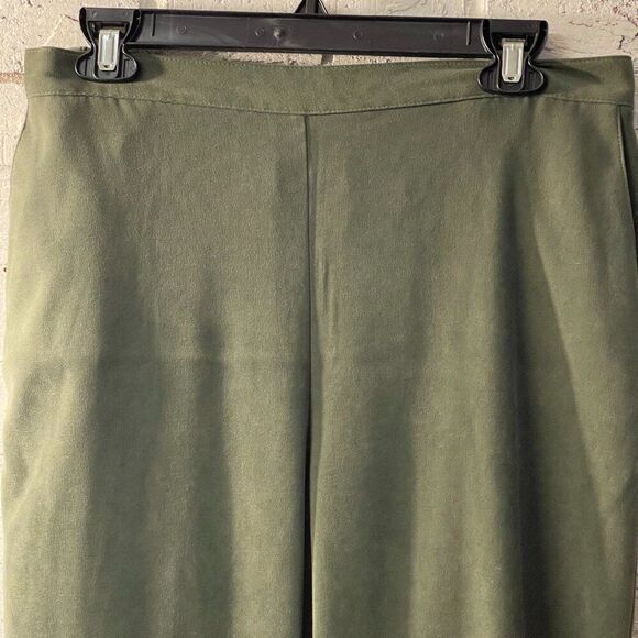 Alfred Dunner Green Flat Front Trouser Petite Plus 14 - Picture 1 of 11